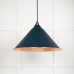 Hockliffe pendant light in Dusk and hammered copper 49503du 1 l