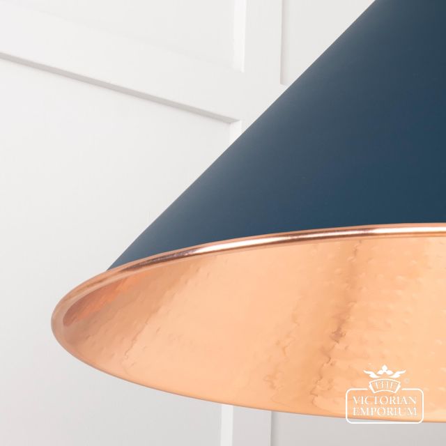 Hockliffe Pendant Light In Dusk And Hammered Copper 49503du 4 L