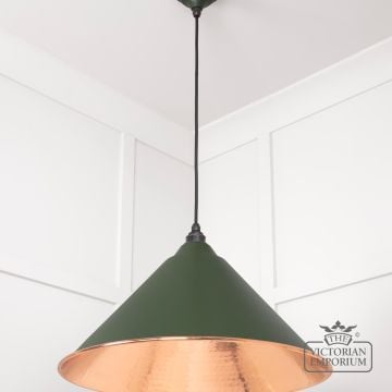 Hockliffe Pendant Light In Heath And Hammered Copper 49503h 2 L
