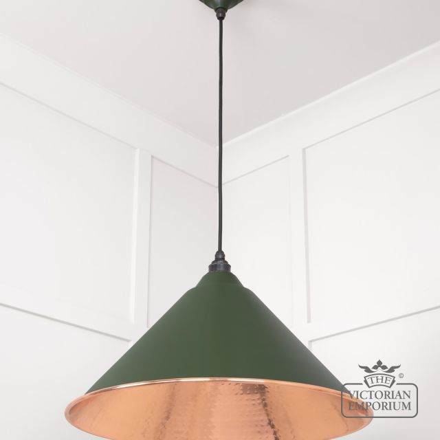 Hockliffe Pendant Light In Heath And Hammered Copper 49503h 3 L