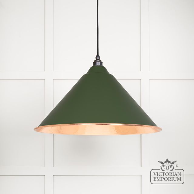 Hockliffe Pendant Light In Heath And Hammered Copper 49503h Main L