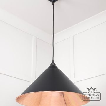 Hockliffe Pendant Light In Black And Smooth Copper 49503seb 2 L