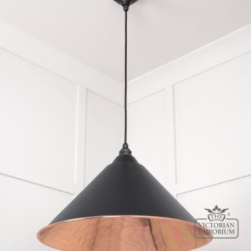 Hockliffe Pendant Light In Black And Smooth Copper 49503seb 3 L