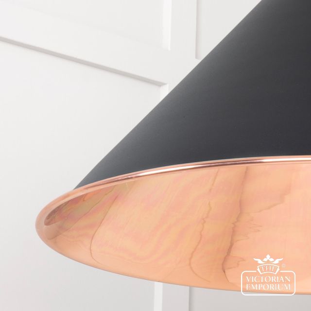 Hockliffe Pendant Light In Black And Smooth Copper 49503seb 4 L