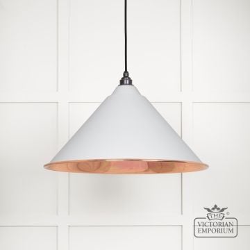 Hockliffe Pendant Light In Flock And Smooth Copper 49503sf 1 L