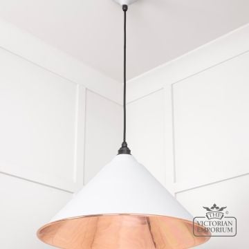 Hockliffe Pendant Light In Flock And Smooth Copper 49503sf 2 L