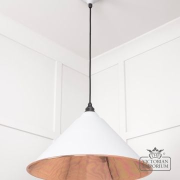 Hockliffe Pendant Light In Flock And Smooth Copper 49503sf 3 L