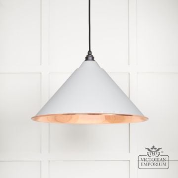 Hockliffe Pendant Light In Flock And Smooth Copper 49503sf Main L