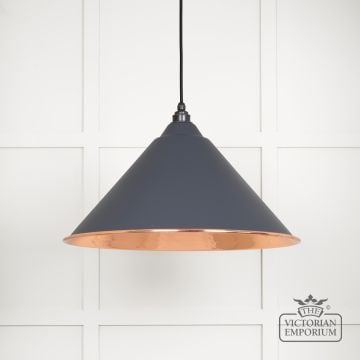 Hockliffe pendant in Slate and smooth copper