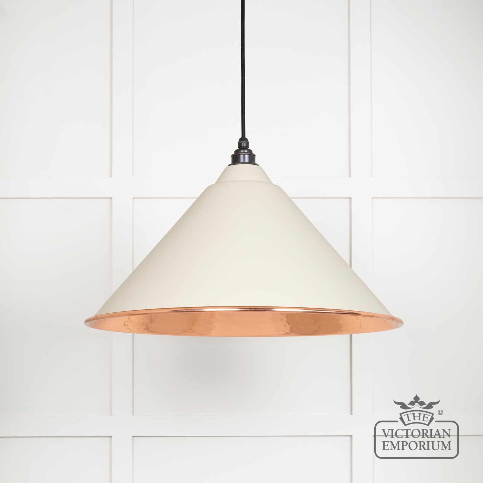 Hockliffe Pendant Light in Teasel and Hammered Copper