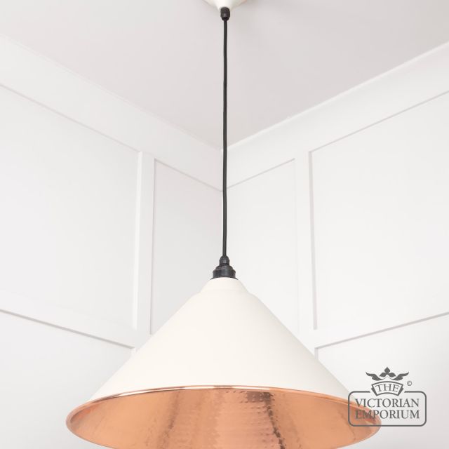 Hockliffe Pendant Light In Teasel And Hammered Copper 49503te 3 L