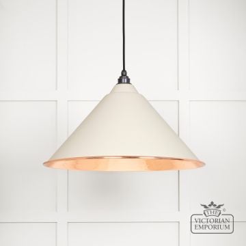 Hockliffe Pendant Light In Teasel And Hammered Copper 49503te Main L