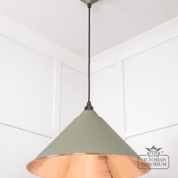 Hockliffe Pendant Light In Tump And Hammered Copper 49503tu 2 L
