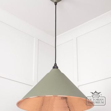 Hockliffe Pendant Light In Tump And Hammered Copper 49503tu 3 L