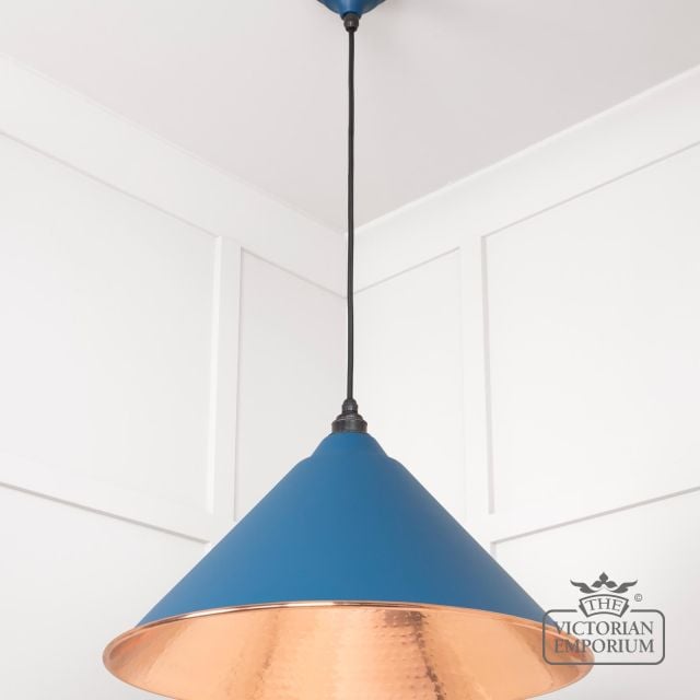 Hockliffe Pendant Light In Upstream And Hammered Copper 49503u 2 L