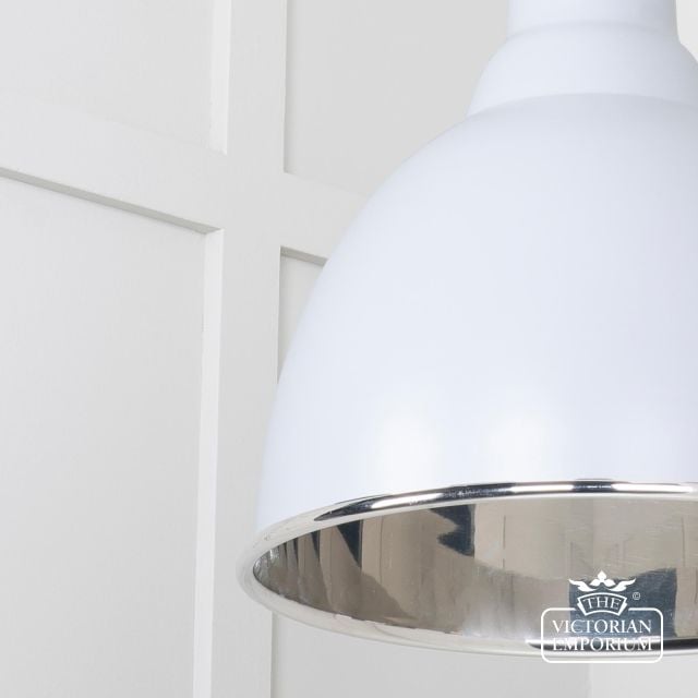 Brindle Pendant Light In Birch With Nickel Interior 49504bi 4 L