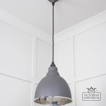 Brindle Pendant Light In Bluff With Nickel Interior 49504bl 2 L