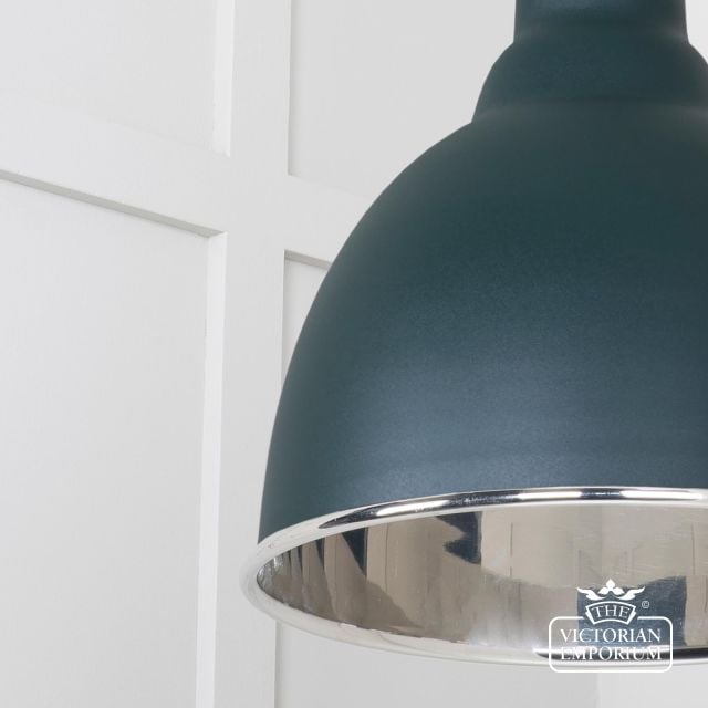 Brindle Pendant Light In Dingle With Nickel Interior 49504di 4 L