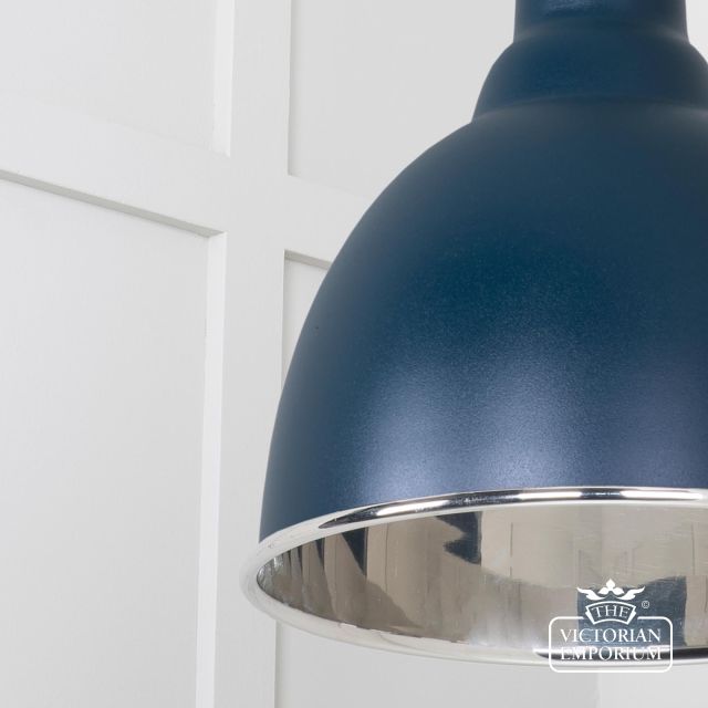 Brindle Pendant Light In Dusk With Nickel Interior 49504du 4 L