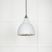 Brindle pendant light in Flock with nickel interior 49504f 1 l
