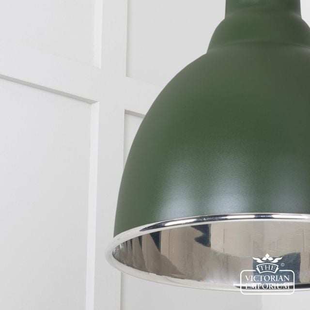 Brindle Pendant Light In Heath With Nickel Interior 49504h 4 L