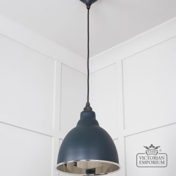 Brindle Pendant Light In Soot With Nickel Interior 49504so 3 L