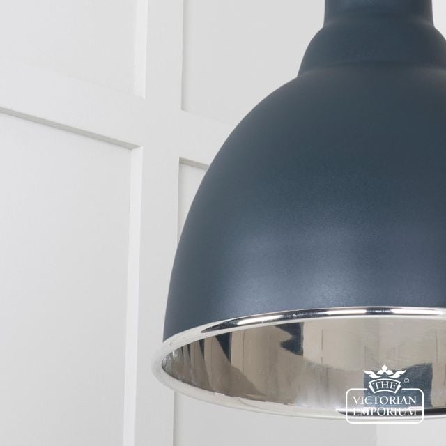 Brindle Pendant Light In Soot With Nickel Interior 49504so 4 L