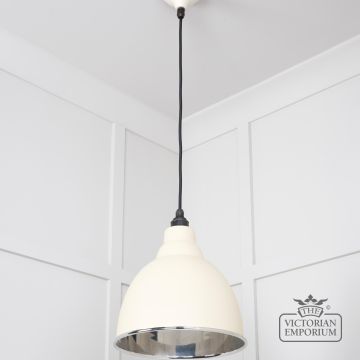 Brindle Pendant Light In Teasel With Nickel Interior 49504te 2 L