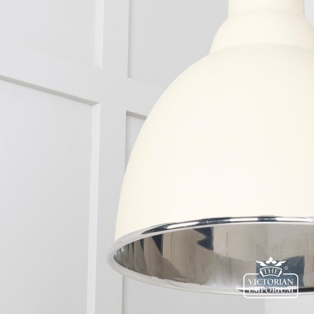 Brindle Pendant Light In Teasel With Nickel Interior 49504te 4 L