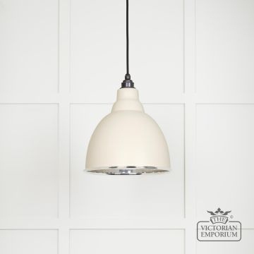 Brindle Pendant Light In Teasel With Nickel Interior 49504te Main L