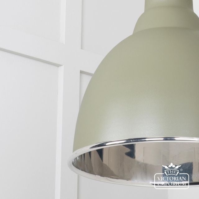 Brindle Pendant Light In Tump With Nickel Interior 49504tu 4 L