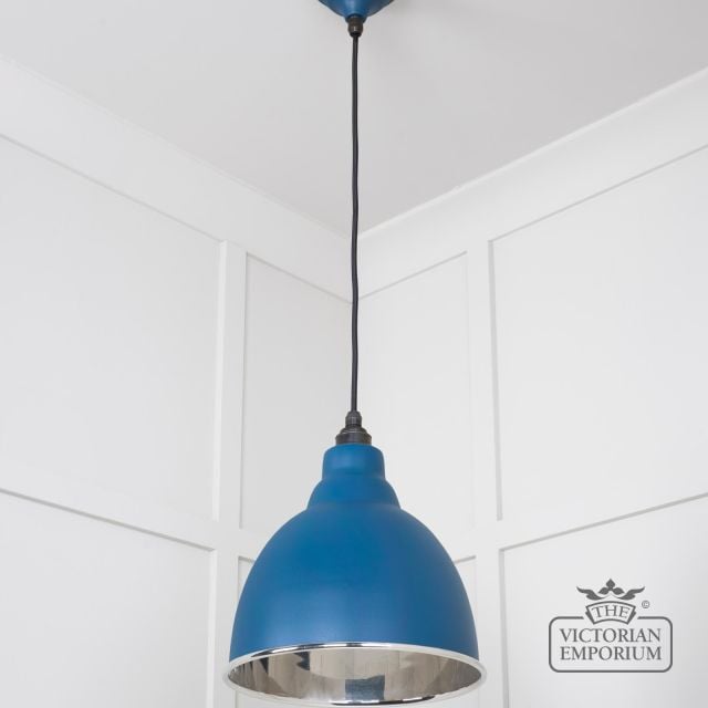 Brindle Pendant Light In Upstream With Nickel Interior 49504u 2 L