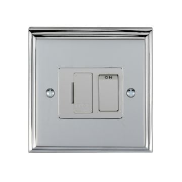 Stepped 13amp Switched Fuse Spur - brass, chrome or satin chrome finishes