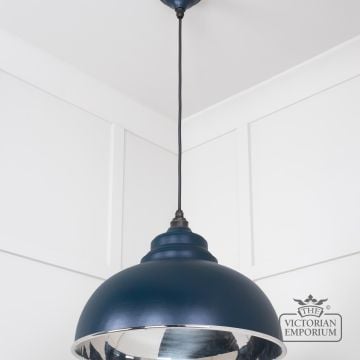Harlow Pendant Light In Smooth Nickel With Dusk Exterior 49505du 2 L