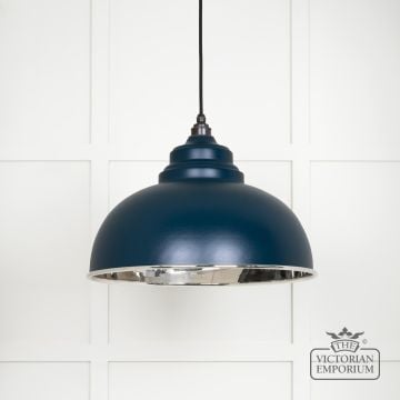 Harlow Pendant Light In Smooth Nickel With Dusk Exterior 49505du Main L