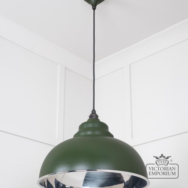 Harlow Pendant Light In Smooth Nickel With Heath Exterior 49505h 2 L