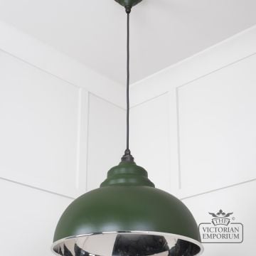 Harlow Pendant Light In Smooth Nickel With Heath Exterior 49505h 3 L