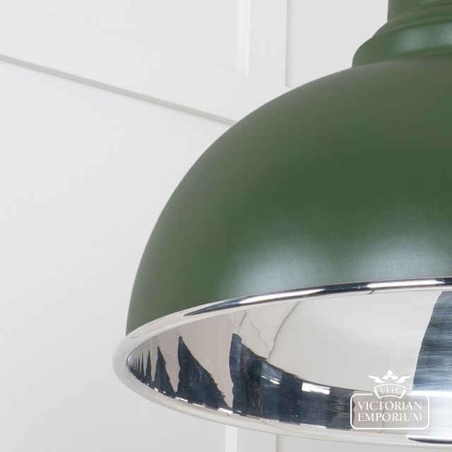 Harlow Pendant Light In Smooth Nickel With Heath Exterior 49505h 4 L
