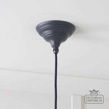Harlow Pendant Light In Smooth Nickel With Slate Exterior 49505sl 5 L