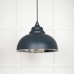 Harlow pendant light in smooth nickel with Soot exterior 49505so 1 l