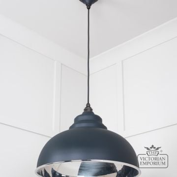 Harlow Pendant Light In Smooth Nickel With Soot Exterior 49505so 2 L