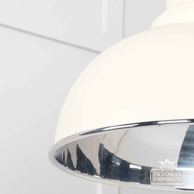 Harlow Pendant Light In Smooth Nickel With Teasel Exterior 49505te 4 L