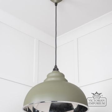 Harlow Pendant Light In Smooth Nickel With Tump Exterior 49505tu 3 L