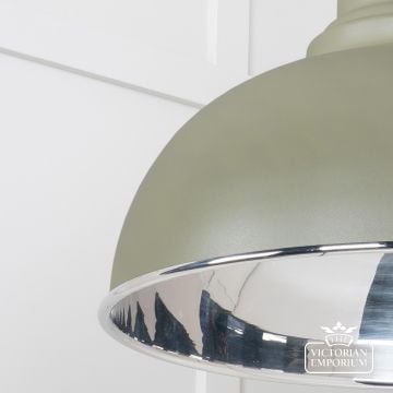 Harlow Pendant Light In Smooth Nickel With Tump Exterior 49505tu 4 L