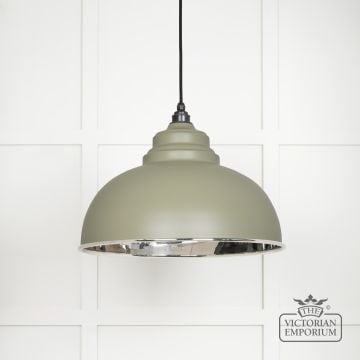 Harlow Pendant Light In Smooth Nickel With Tump Exterior 49505tu Main L