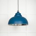 Harlow pendant light in smooth nickel with Upstream exterior 49505u 1 l