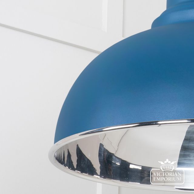 Harlow Pendant Light In Smooth Nickel With Upstream Exterior 49505u 4 L