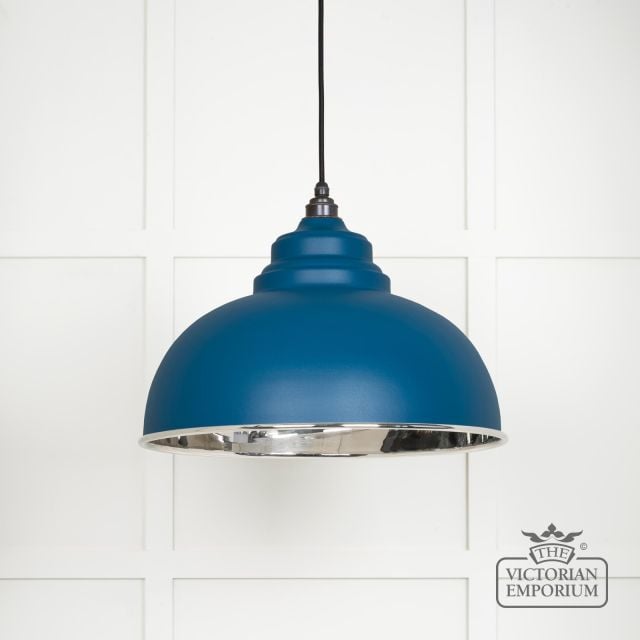 Harlow Pendant Light In Smooth Nickel With Upstream Exterior 49505u Main L
