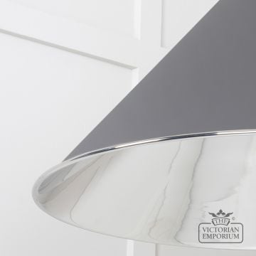 Hockliffe Pendant Light In Smooth Nickel And Bluff Exterior 49506bl 4 L