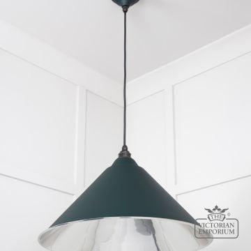 Hockliffe Pendant Light In Smooth Nickel And Dingle Exterior 49506di 2 L